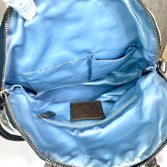 Coach Rare Denim Monogram Poppy Shoulder/Crossbody A1176-16990, Refurbished - Picture 10 of 17
